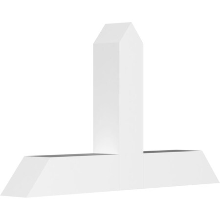 Ekena Millwork Portland Architectural Grade PVC Gable Bracket, 48"W x 28"H x 6"D x 6"F, 14/12 Pitch GBP048X28X0606POR00